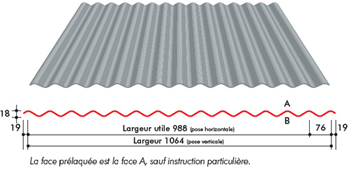 D5 BARDAGE ONDULÉ 988 ALU TOP OI-1