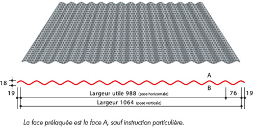 D6 BARDAGE ONDULÉ 988 ALU PERFO TOP OI-1