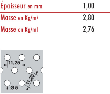 D6 BARDAGE ONDULÉ 988 ALU PERFO TOP OI-2